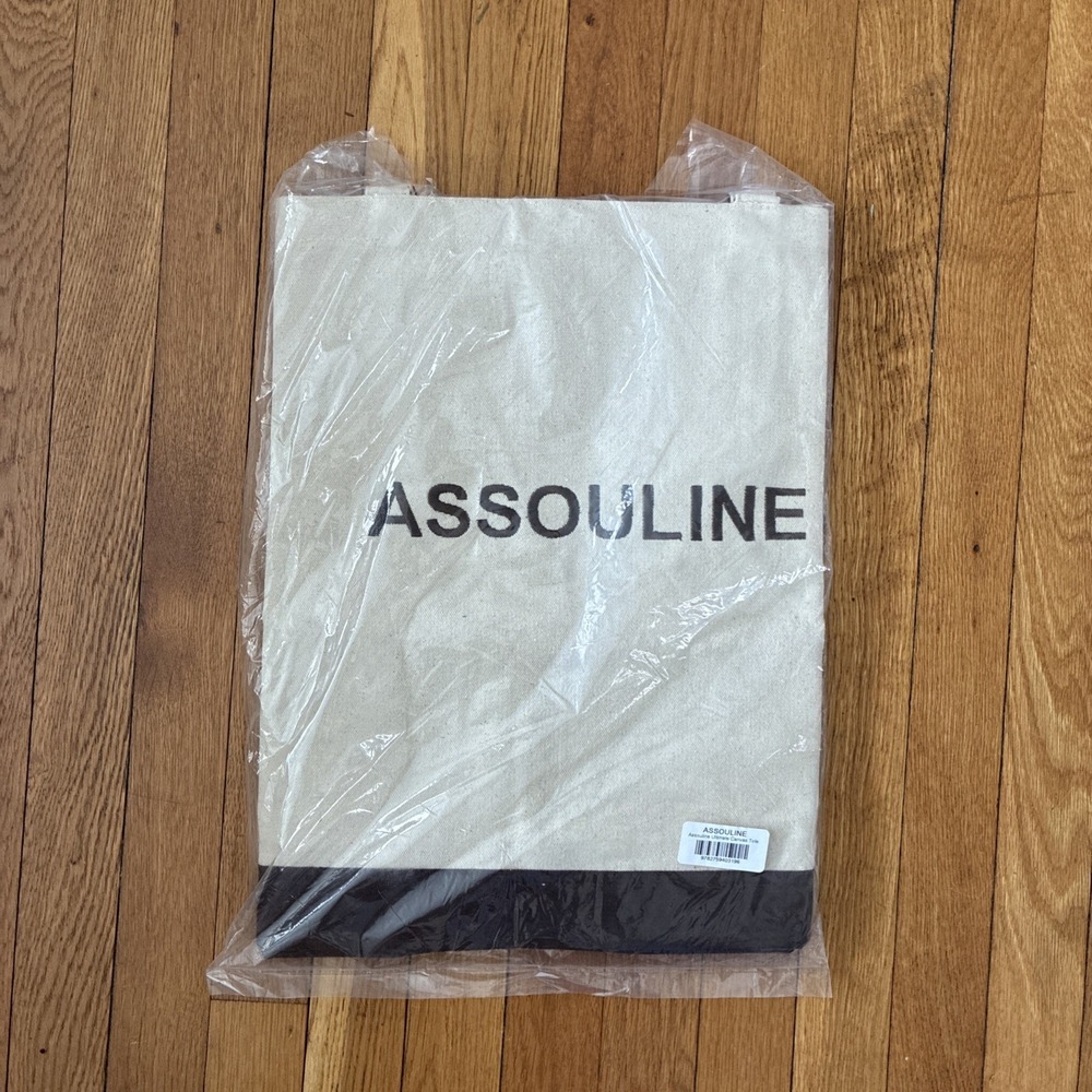 Assouline Ultimate Large Brown Canvas Tote Shopper/Book Bag 25"x 8"x 14 - New!